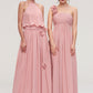 Sleeveless Scoop Neck A-line/Princess Chiffon Long/Floor-Length Bridesmaid Dresseses With Pleated Sashes Brooke DLP0025476