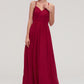 Sleeveless Sweetheart Long/Floor-Length Chiffon A-line/Princess Bridesmaid Dresseses With Split Pleated Jaylin DLP0025477