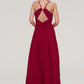 Sleeveless Sweetheart Long/Floor-Length Chiffon A-line/Princess Bridesmaid Dresseses With Split Pleated Jaylin DLP0025477