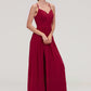 Sleeveless Sweetheart Long/Floor-Length Chiffon A-line/Princess Bridesmaid Dresseses With Split Pleated Jaylin DLP0025477