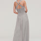 Sleeveless Sweetheart Long/Floor-Length Chiffon A-line/Princess Bridesmaid Dresseses With Pleated Beading Clara DLP0025478