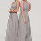 Sleeveless Sweetheart Long/Floor-Length Chiffon A-line/Princess Bridesmaid Dresseses With Pleated Beading Clara DLP0025478