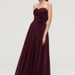 Sweetheart Sleeveless Long/Floor-Length Chiffon A-line/Princess Bridesmaid Dresses With Pleated Jillian DLP0025490