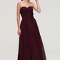 Sweetheart Sleeveless Long/Floor-Length Chiffon A-line/Princess Bridesmaid Dresses With Pleated Jillian DLP0025490