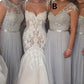 Strapless Floor-Length A-Line/Princess Chiffon Bridesmaid Dresseses With Appliqued Waistband Cherish DLP0025533