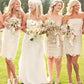 Sleeveless Strapless Short/Mini Sheath/Column Lace Bridesmaid Dresses Susanna DLP0025558