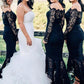 Off-the-Shoulder Full/Long Sleeve Asymmetrical Trumpet/Mermaid Lace Bridesmaid Dresseses Ryan DLP0025566