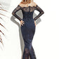 Off-the-Shoulder Full/Long Sleeve Asymmetrical Trumpet/Mermaid Lace Bridesmaid Dresseses Ryan DLP0025566