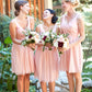 Sleeveless V Neck Short/Mini Chiffon A-line/Princess Bridesmaid Dresseses With Pleated Kayley DLP0025585