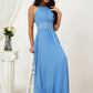 A-line Halter Sleeveless Chiffon Long/Floor-Length Bridesmaid Dresses With Pleated Victoria DLP0025610