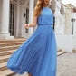 A-line Scoop Neck Sleeveless Chiffon Long/Floor-Length Bridesmaid Dresses Jaelyn DLP0025618