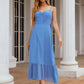 A-line Sweetheart Sleeveless Chiffon Tea-Length Bridesmaid Dresses With Pleated Caitlin DLP0025620