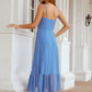 A-line Sweetheart Sleeveless Chiffon Tea-Length Bridesmaid Dresses With Pleated Caitlin DLP0025620