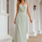 A-line Halter Sleeveless Chiffon Long/Floor-Length Bridesmaid Dresses With Pleated Ruffles Uerica DLP0025623