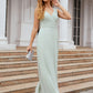 A-line V Neck Long/Floor-Length Chiffon Bridesmaid Dresses With Pleated Kaya DLP0025625