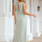 A-line V Neck Long/Floor-Length Chiffon Bridesmaid Dresses With Pleated Kaya DLP0025625