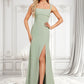 Kathleen Trumpet/Mermaid Square Floor-Length Chiffon Bridesmaid Dress DLP0025808