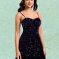 Uerica A-line Sweetheart Short Sequin Homecoming Dress DLP0025649