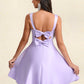 Olga A-line Sweetheart Short Satin Homecoming Dress With Bow DLP0025682