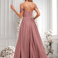 Shaniya A-line Cold Shoulder Asymmetrical Chiffon Bridesmaid Dress DLP0025823