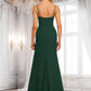 Aniya Trumpet/Mermaid Cowl Floor-Length Chiffon Prom Dresses With Ruffle DLP0025874