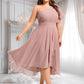 Kitty A-line One Shoulder Asymmetrical Chiffon Bridesmaid Dress With Ruffle DLP0025819