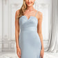 Haven A-line V-Neck Floor-Length Satin Bridesmaid Dress DLP0025724