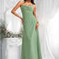 Kamari A-line Cowl Floor-Length Chiffon Bridesmaid Dress DLP0025741