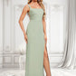 Kathleen Trumpet/Mermaid Square Floor-Length Chiffon Bridesmaid Dress DLP0025808