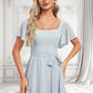 Carolina A-line Square Asymmetrical Chiffon Bridesmaid Dress DLP0025796