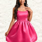 Janiyah Ball-Gown/Princess Scoop Short Satin Homecoming Dress DLP0025714