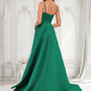 Lorena A-line Sweetheart Sweep Train Satin Prom Dresses DLP0025846