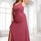 Lara A-line One Shoulder Floor-Length Chiffon Bridesmaid Dress With Ruffle DLP0025824