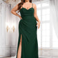 Aniya Trumpet/Mermaid Cowl Floor-Length Chiffon Prom Dresses With Ruffle DLP0025874