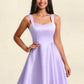 Olga A-line Sweetheart Short Satin Homecoming Dress With Bow DLP0025682