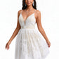 Jaelyn Ball-Gown/Princess V-Neck Short Tulle Lace Homecoming Dress With Pleated DLP0025711