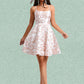 Alicia A-line Scoop Short Jacquard Homecoming Dress DLP0025710