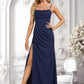 Bria Trumpet/Mermaid Cowl Floor-Length Stretch Crepe Bridesmaid Dress With Ruffle DLP0025766