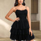 Chloe Ball-Gown/Princess Scoop Short Tulle Homecoming Dress With Pleated Ruffle DLP0025648