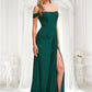 Kamari A-line Off the Shoulder Floor-Length Chiffon Bridesmaid Dress DLP0025744