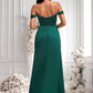 Alondra A-line Off the Shoulder Floor-Length Satin Bridesmaid Dress DLP0025743