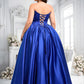 Marilyn Ball-Gown/Princess Straight Floor-Length Satin Prom Dresses DLP0025831