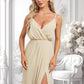 Paloma A-line V-Neck Floor-Length Chiffon Bridesmaid Dress DLP0025790