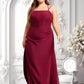 Ruby Trumpet/Mermaid Square Floor-Length Chiffon Bridesmaid Dress DLP0025826