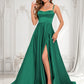 Lorena A-line Sweetheart Sweep Train Satin Prom Dresses DLP0025846