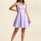 Olga A-line Sweetheart Short Satin Homecoming Dress With Bow DLP0025682