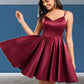 Emerson Ball-Gown/Princess V-Neck Short Satin Homecoming Dress With Bow DLP0025662