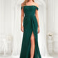 Kamari A-line Off the Shoulder Floor-Length Chiffon Bridesmaid Dress DLP0025744