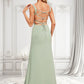 Kathleen Trumpet/Mermaid Square Floor-Length Chiffon Bridesmaid Dress DLP0025808