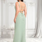 Kathleen Trumpet/Mermaid Square Floor-Length Chiffon Bridesmaid Dress DLP0025808